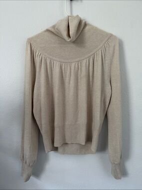 Madewell Cashmere Cream Turtleneck Sweater